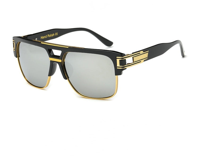 Men And Women Square Retro Colorful Reflective Sunglasses