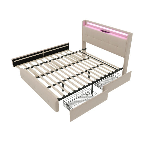 Holzlattenrost Gepolstertes Bett