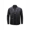 Spring And Autumn Men's Slim Leather Clothing With Stand Collar Jacket