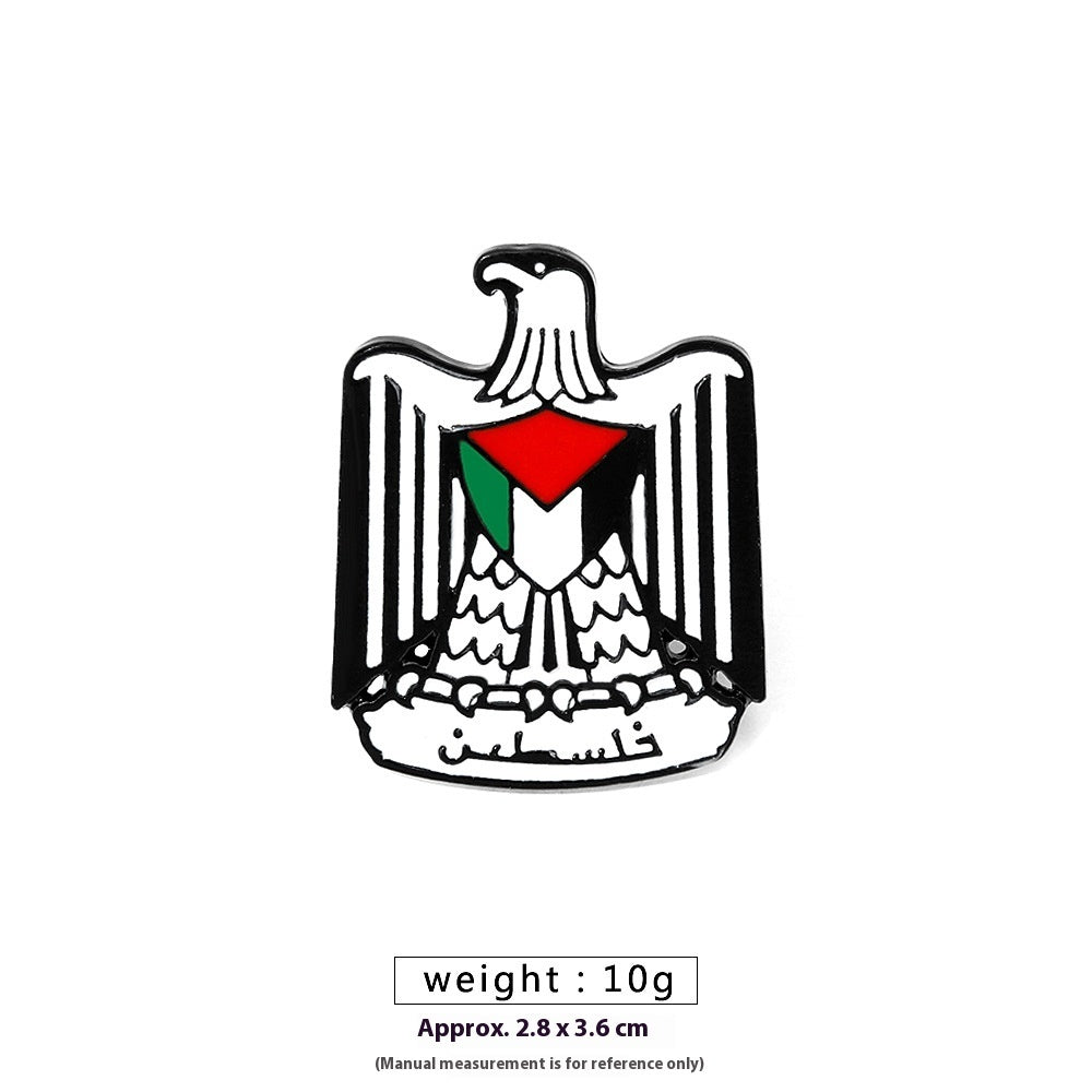 Free Palestine Flag Brooch Gold Badge Clothes Accessories Pin