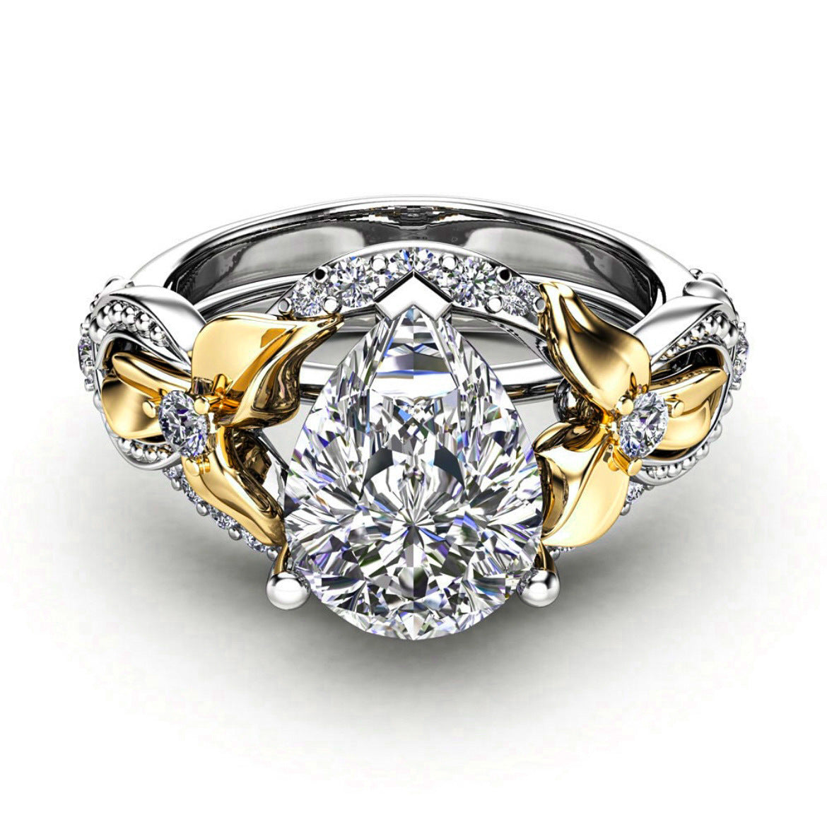 Two-tone Ring European And American Style Women