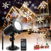 LED Christmas Blizzard Snowflake Laser Light Snowfall Projector Moving Snow