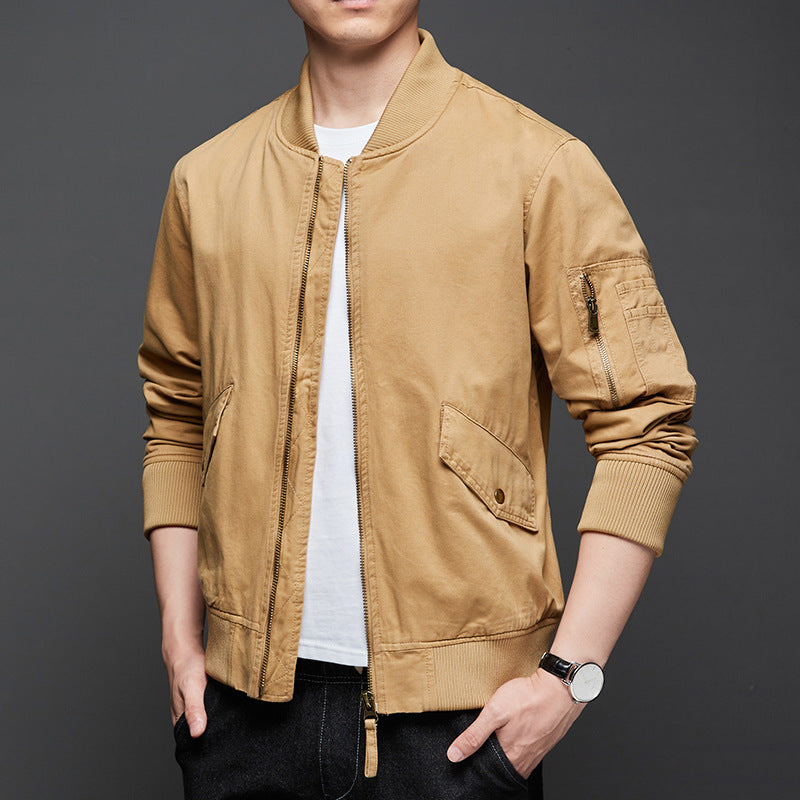 Cotton Baseball Collar Men Jacket Plus Size