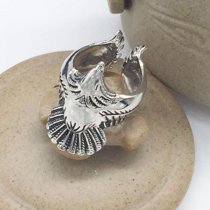Vintage Big Eagle Wing Open Ring