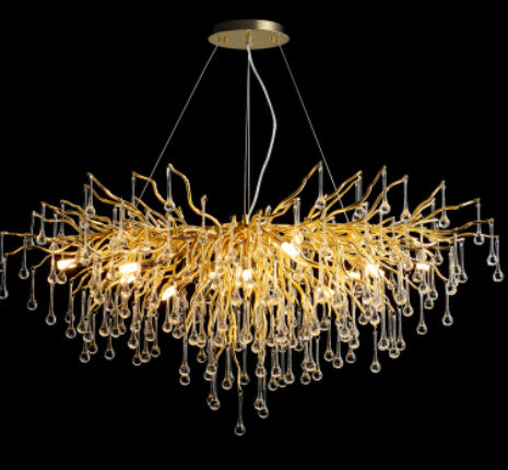 Luxury Chandelier Water Drop Crystal Lamp