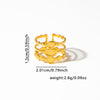 French Retro Titanium Steel Ring Golden