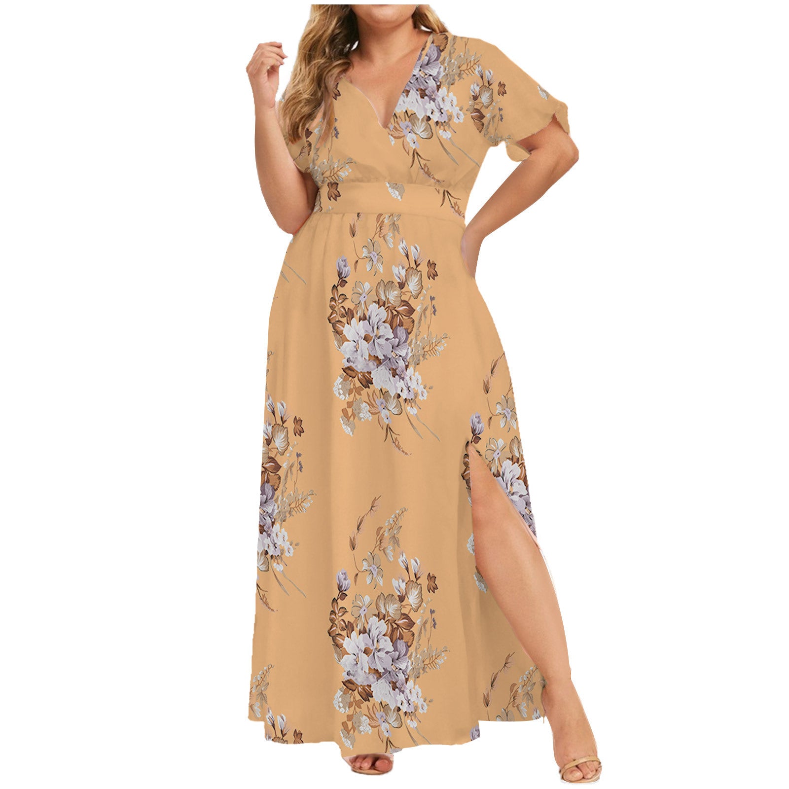 Women's Fashion Personalized Printed Short Sleeve Dress