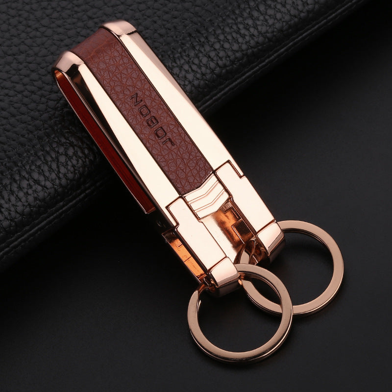 Leather Belt Key Buckle High-end Men's