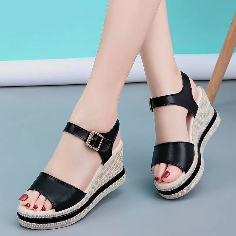 High-rise Sandals With Muffin Bottom