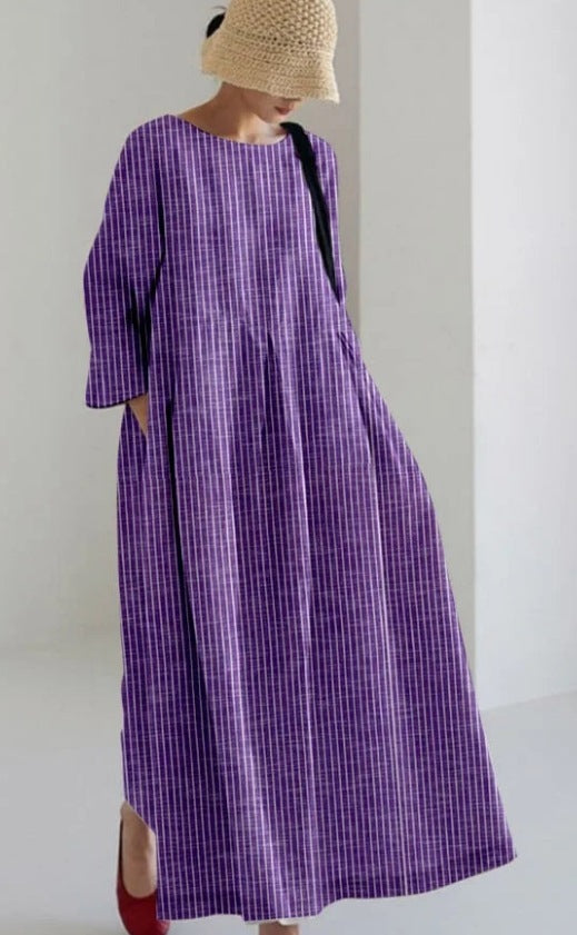 Women's Casual Loose Print Mid-length Dress