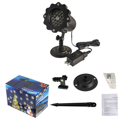 LED Christmas Blizzard Snowflake Laser Light Snowfall Projector Moving Snow