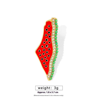 Free Palestine Flag Brooch Gold Badge Clothes Accessories Pin