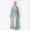 Embroidered Cardigan Dubai Dress