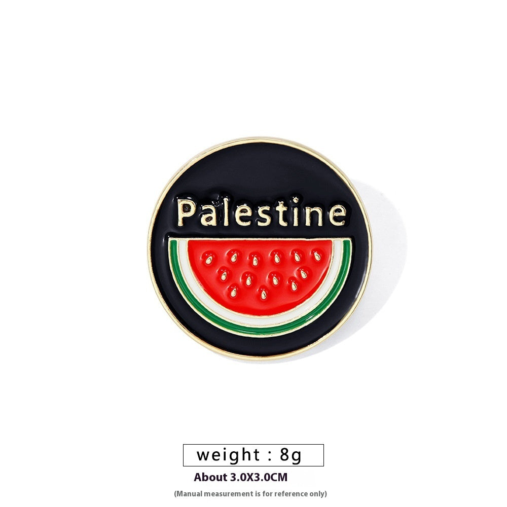 Free Palestine Flag Brooch Gold Badge Clothes Accessories Pin