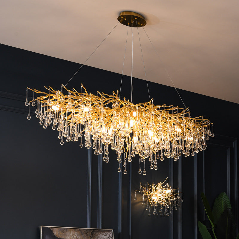 Luxury Chandelier Water Drop Crystal Lamp