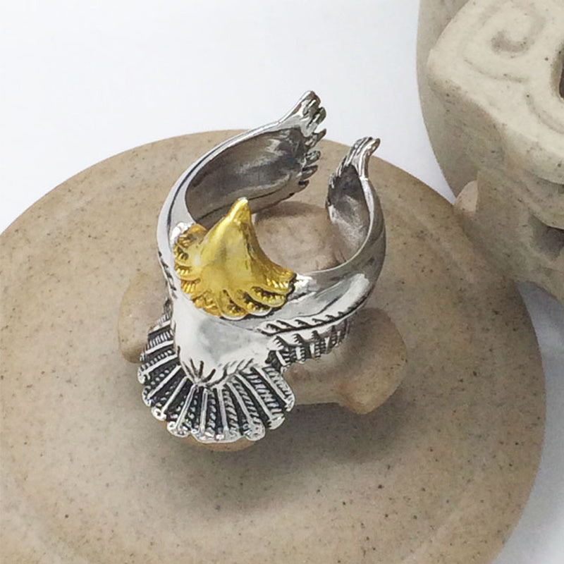 Vintage Big Eagle Wing Open Ring