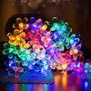 Solar-powered String Lights Flowers Flashing