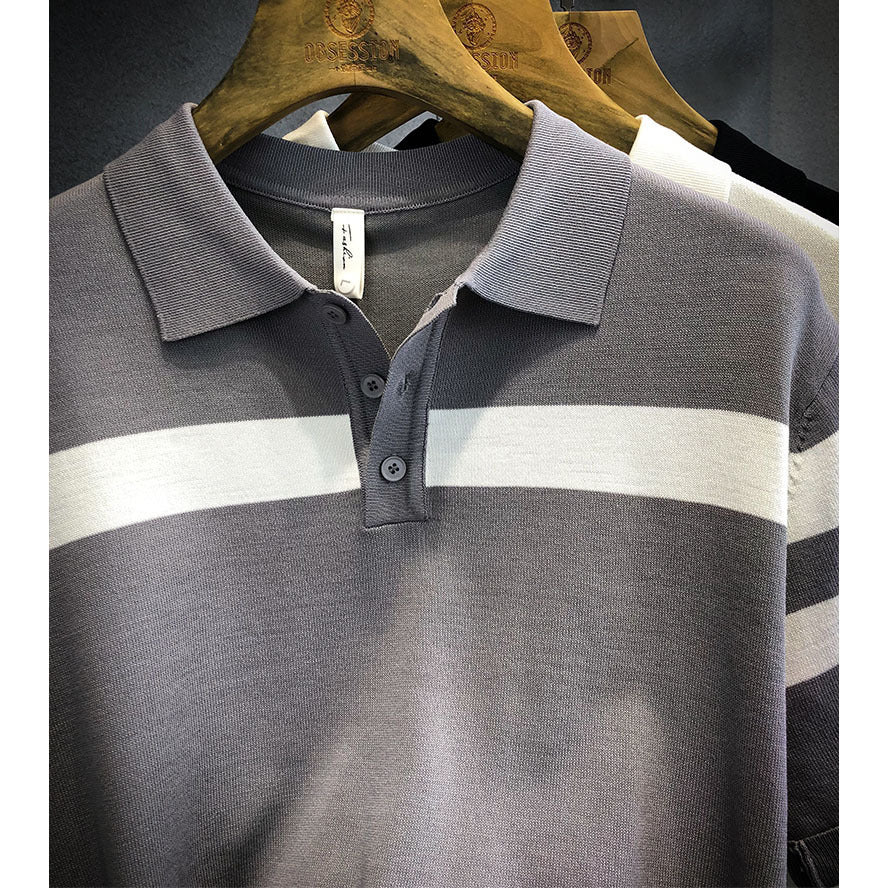 Polo Shirt Lapel Short-sleeved Sweater