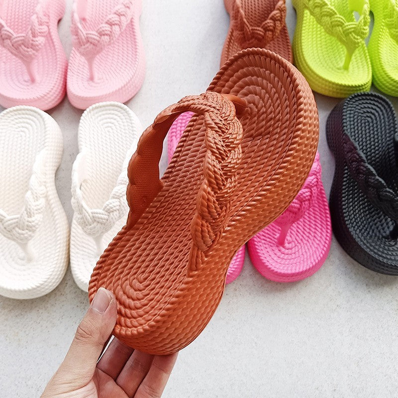 EVA Candy Color Soft Bottom Clip Toe Flip-flops