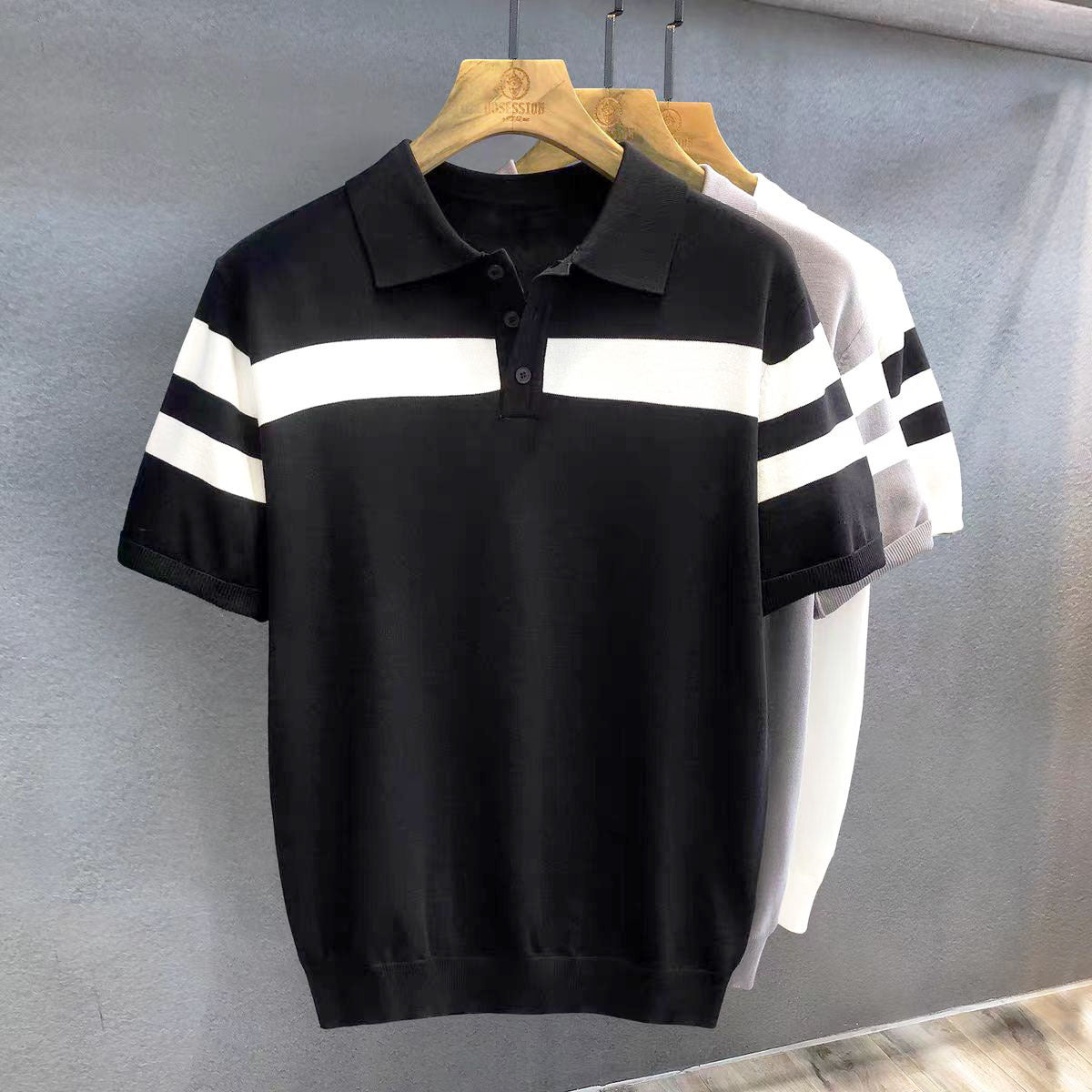 Polo Shirt Lapel Short-sleeved Sweater