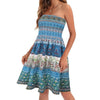 European And American Spring And Summer New Fashion Printed Beach Vacation Sexy Tube Top Dress