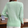Womens Textured Long Sleeve Sweater