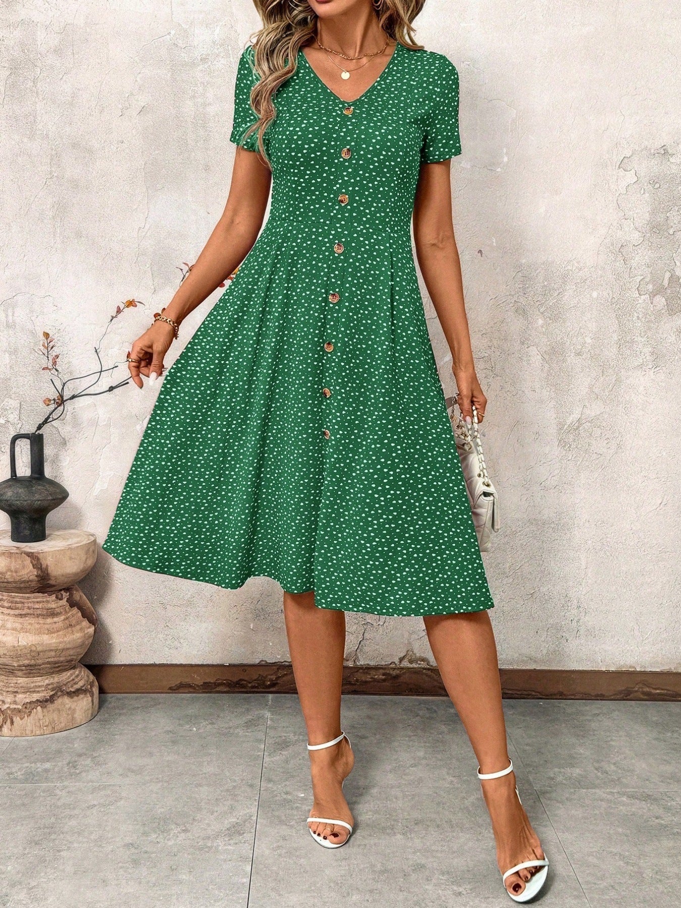 Fashion Sexy Polka Dot Women's Clothing Dress