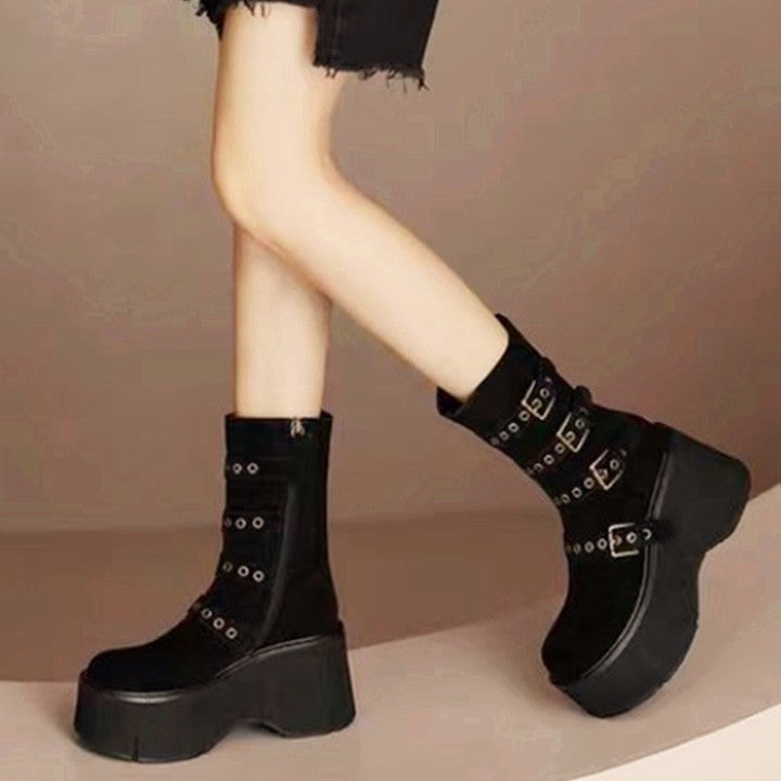 Platform Wedge Booties Women