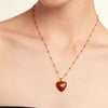 French Love Enamel Pendant Necklace Light Luxury Temperament High Sense
