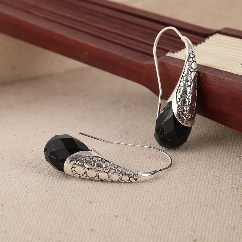 Black Stone Earrings