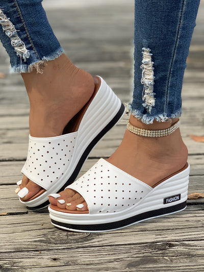 Female Stylish Peep Toe Wedge Sandals