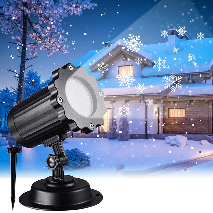 LED Christmas Blizzard Snowflake Laser Light Snowfall Projector Moving Snow
