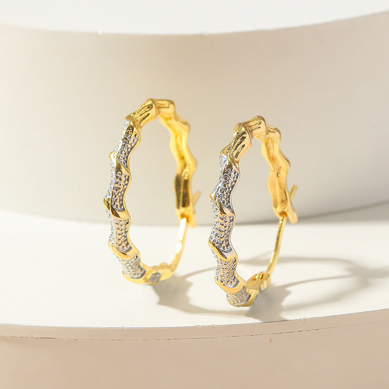 European And American Winding Metal Earrings Twisted