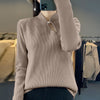 Half Turtleneck New Chinese Style Buckle Sweater Women's Sweater