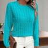 Womens Textured Long Sleeve Sweater