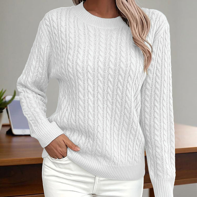 Womens Textured Long Sleeve Sweater