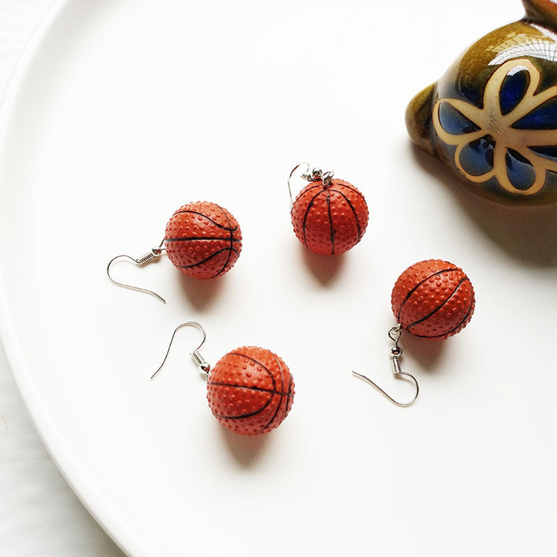 Fashion Sports Style Basketball Earrings