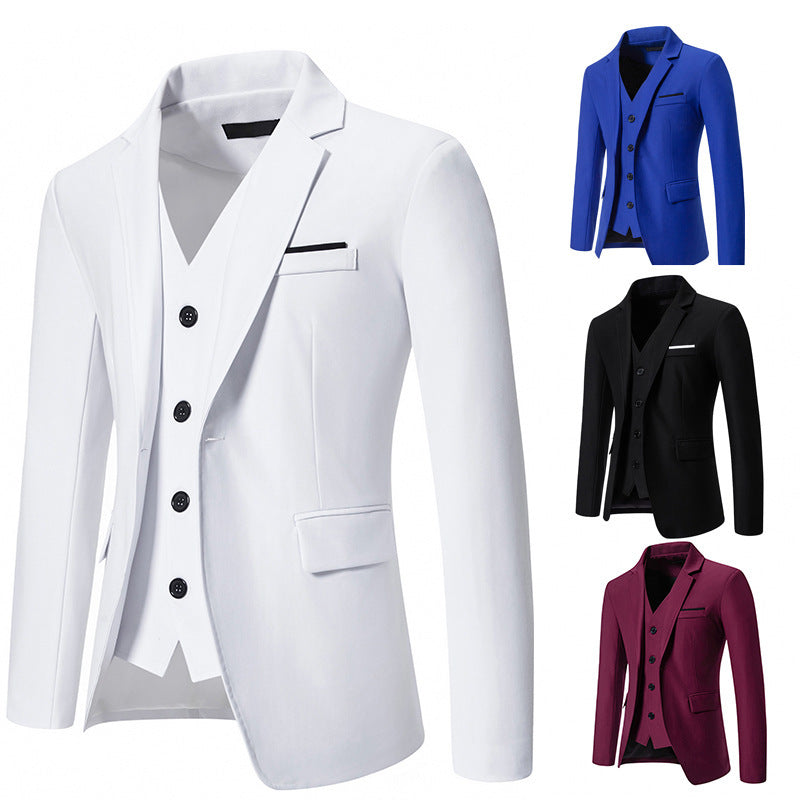 Men's Color Matching Small Suit European And American