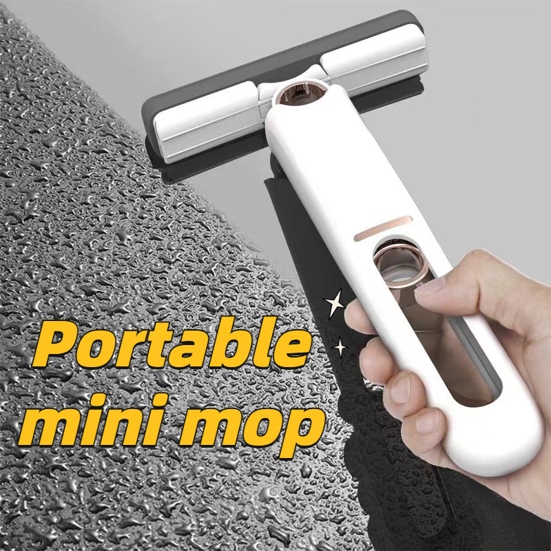 Mini Mop, Lazy Hand Wash-Free Strong Absorbent Mop Multifunction Portable Squeeze Cleaning Mop Desk Window