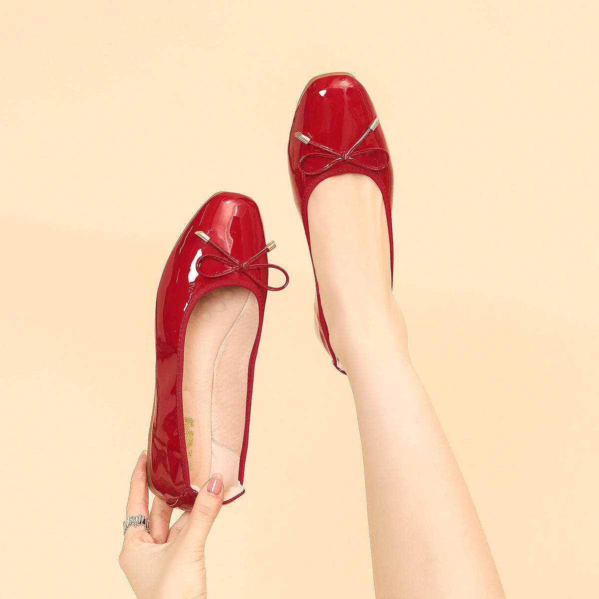 Square Toe Soft Bottom Soft Upper Shoes Women