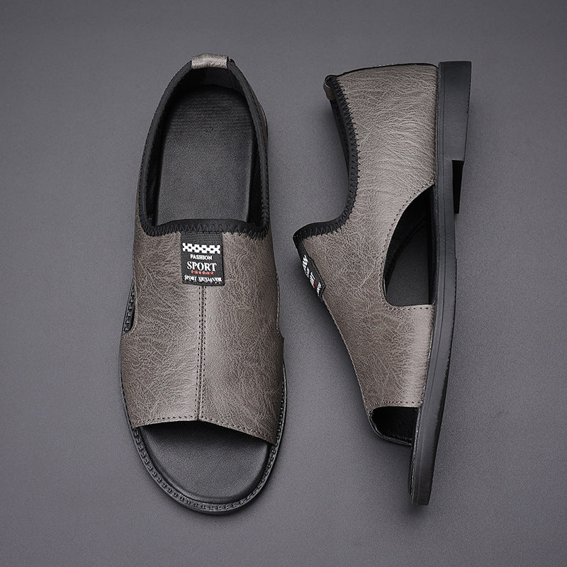 Roman Casual Sandals Soft Leather Non-slip Men