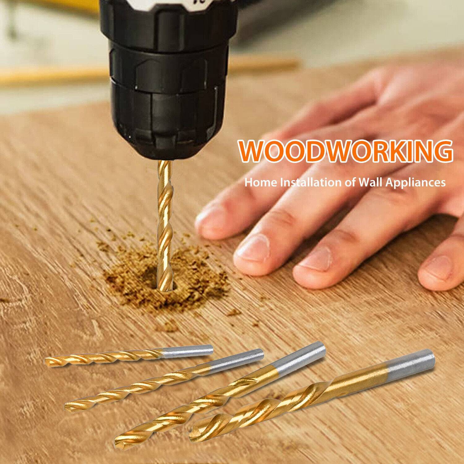 99X Titan HSS Spiralbohrer Stahl Bohrer Satz Werkzeug Set Metallbohrer 1.5-10mm