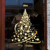 Golden Snowflake Christmas Tree Stickers