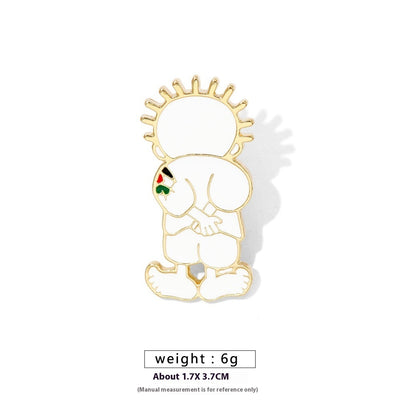 Free Palestine Flag Brooch Gold Badge Clothes Accessories Pin