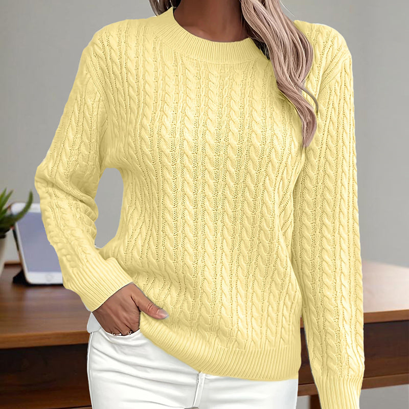 Womens Textured Long Sleeve Sweater