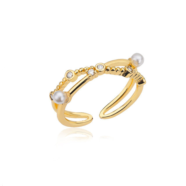 Niche Retro Blue Big Zircon Trendy Personality Ring