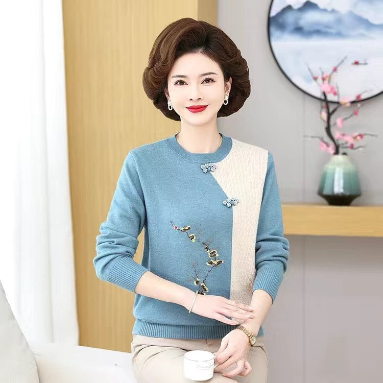 Young Mothers' Clothing Bottoming Shirt Retro Style