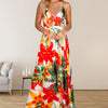 Women's Mid-waist Strap Type Printed Dress