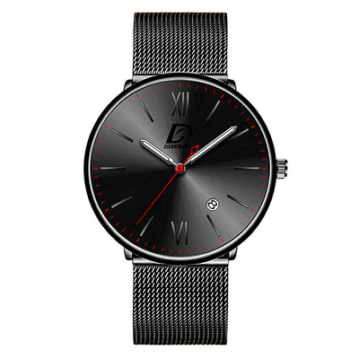 Men's Stainless Steel Calendar Watch Korean Version