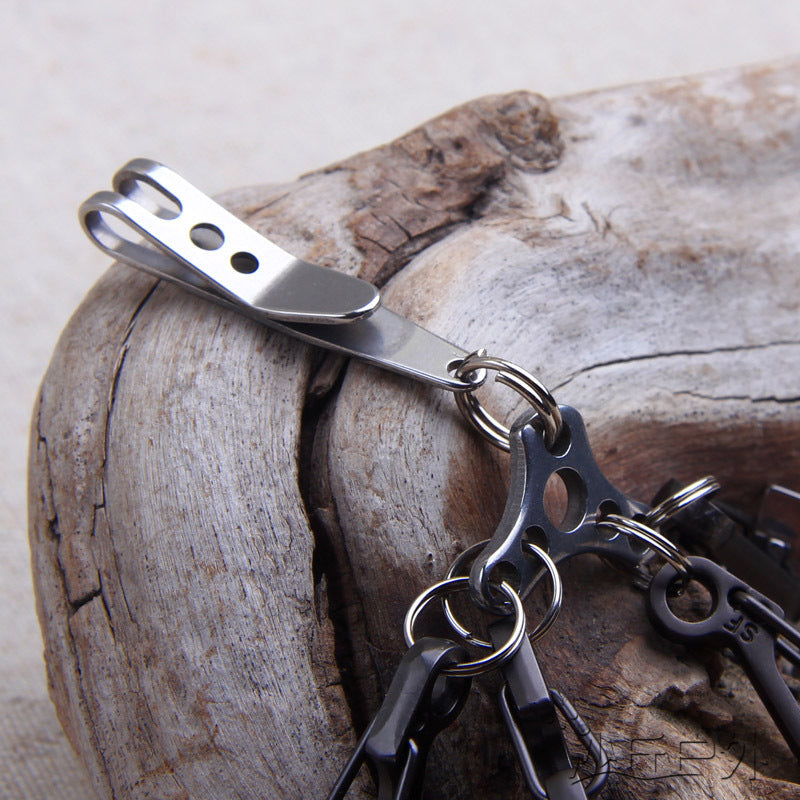 Pocket Steel Clip Tool Key Chain